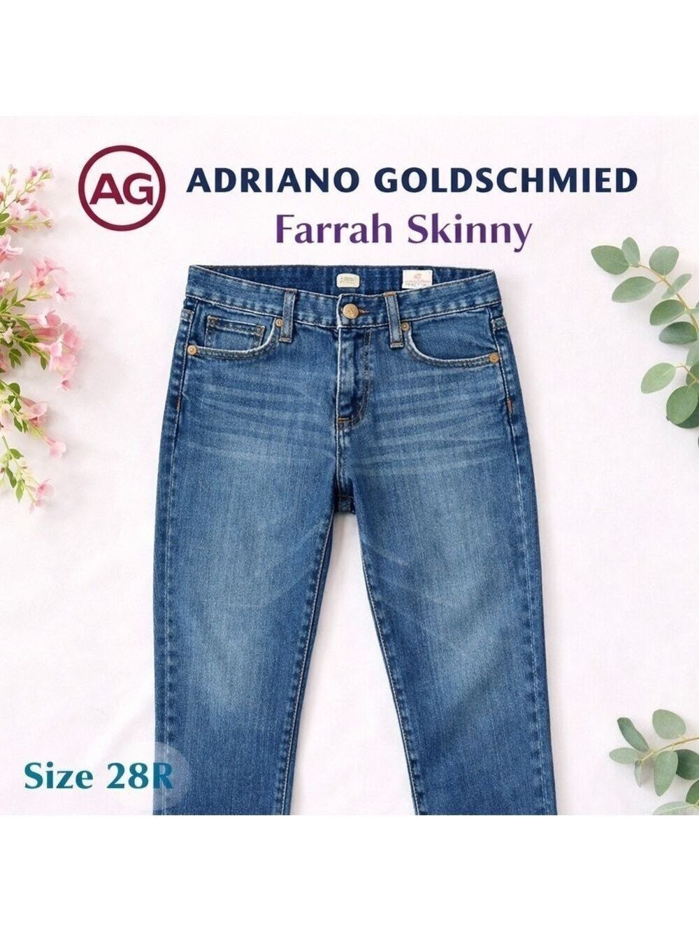 AG Adriano Goldschmied Blue Skinny Jeans